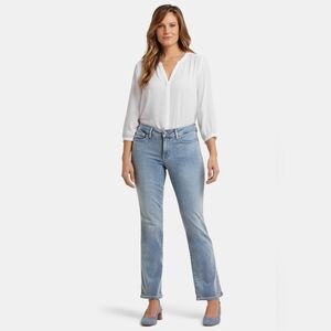 NWT NYDJ Marilyn Straight Jeans Haley Wash Lift Tuck Size 8